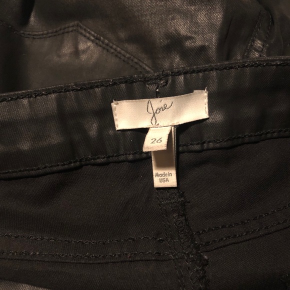 Joie Nailah Faux Leather Black Pants Slim fit skinny ankles in size 26 - Picture 9 of 11